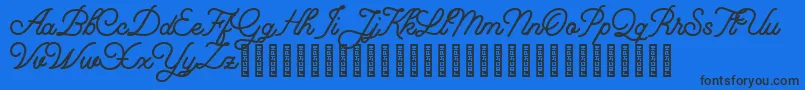 Florista Font – Black Fonts on Blue Background