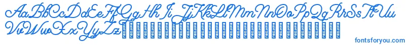 Florista Font – Blue Fonts on White Background