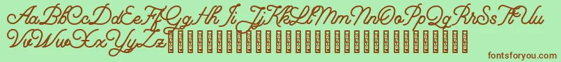 Florista Font – Brown Fonts on Green Background