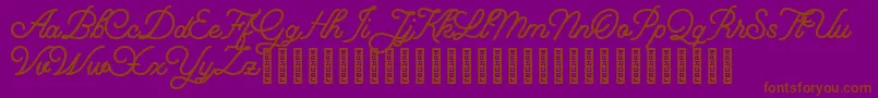 Florista Font – Brown Fonts on Purple Background