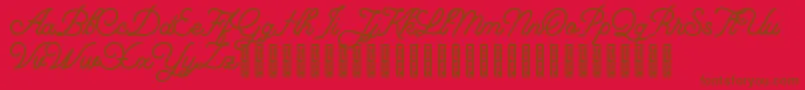 Florista Font – Brown Fonts on Red Background
