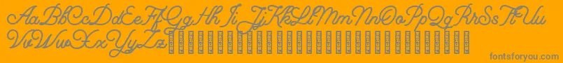 Florista Font – Gray Fonts on Orange Background