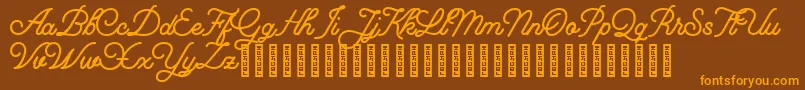 Florista Font – Orange Fonts on Brown Background