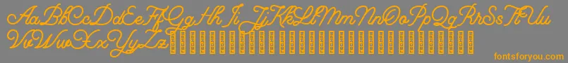 Florista Font – Orange Fonts on Gray Background