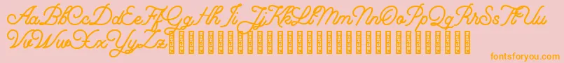 Florista Font – Orange Fonts on Pink Background