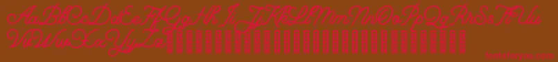 Florista Font – Red Fonts on Brown Background
