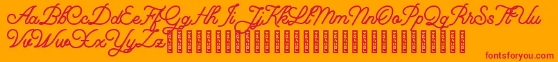 Florista Font – Red Fonts on Orange Background