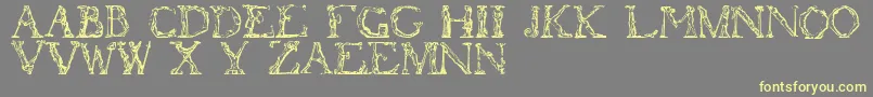 Flotner Font – Yellow Fonts on Gray Background