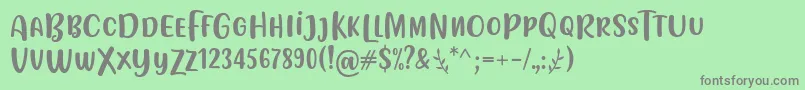 フォントFLOTTA Font by Situjuh 7NTypes – 緑の背景に灰色の文字