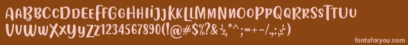 FLOTTA Font by Situjuh 7NTypes Font – Pink Fonts on Brown Background