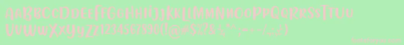 Шрифт FLOTTA Font by Situjuh 7NTypes – розовые шрифты на зелёном фоне
