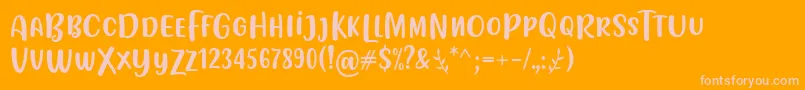 FLOTTA Font by Situjuh 7NTypes Font – Pink Fonts on Orange Background