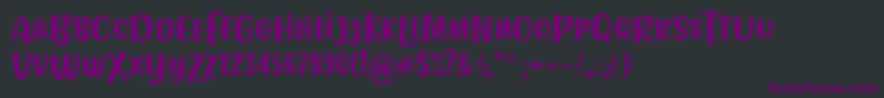 FLOTTA Font by Situjuh 7NTypes-Schriftart – Violette Schriften auf schwarzem Hintergrund