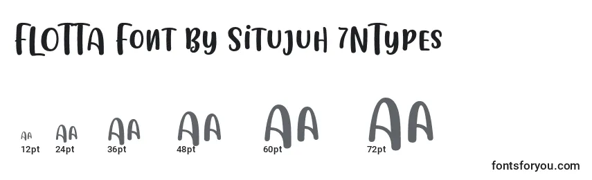 Rozmiary czcionki FLOTTA Font by Situjuh 7NTypes