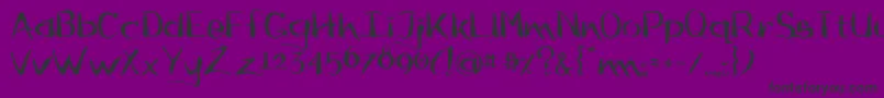 flow    -Schriftart – Schwarze Schriften auf violettem Hintergrund