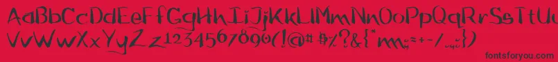 flow     Font – Black Fonts on Red Background