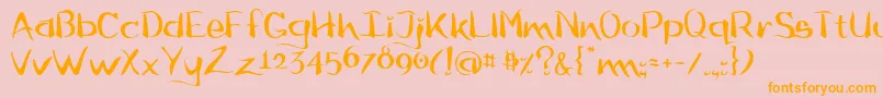 flow     Font – Orange Fonts on Pink Background