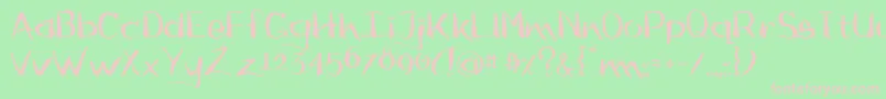 flow     Font – Pink Fonts on Green Background