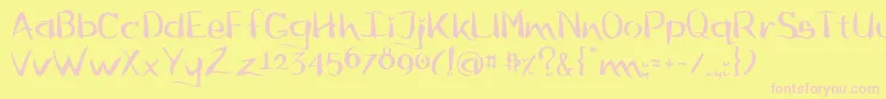 flow     Font – Pink Fonts on Yellow Background