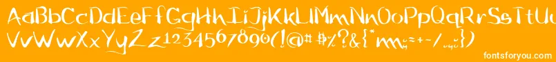 flow     Font – White Fonts on Orange Background