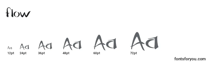 Größen der Schriftart Flow     (126883)