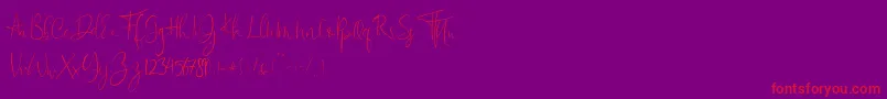 Flowatt Font – Red Fonts on Purple Background