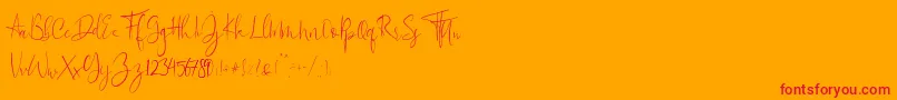Flowatt Font – Red Fonts on Orange Background