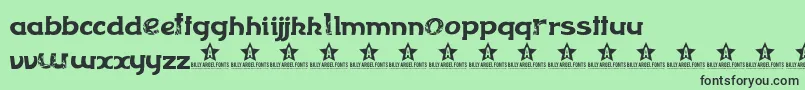 FLOWE    Font – Black Fonts on Green Background