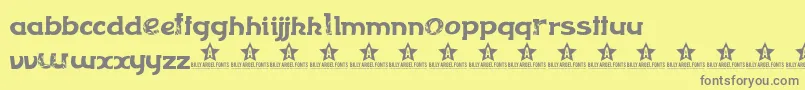 FLOWE    Font – Gray Fonts on Yellow Background