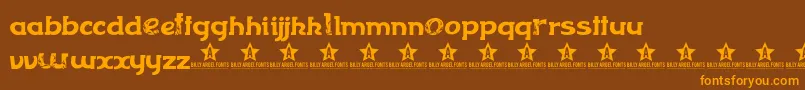 FLOWE    Font – Orange Fonts on Brown Background