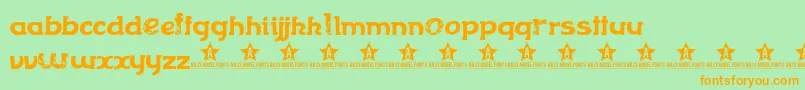 FLOWE    Font – Orange Fonts on Green Background