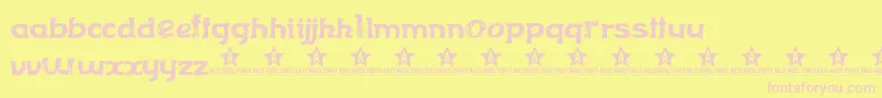 FLOWE    Font – Pink Fonts on Yellow Background