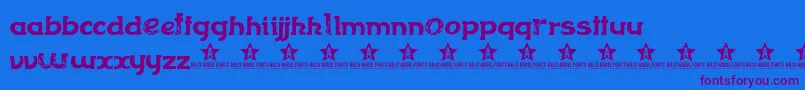 FLOWE    Font – Purple Fonts on Blue Background