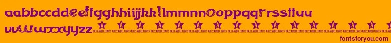 FLOWE    Font – Purple Fonts on Orange Background