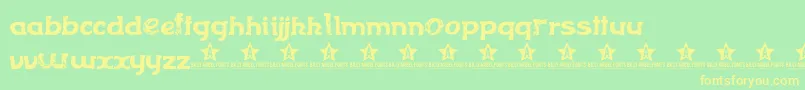 FLOWE    Font – Yellow Fonts on Green Background