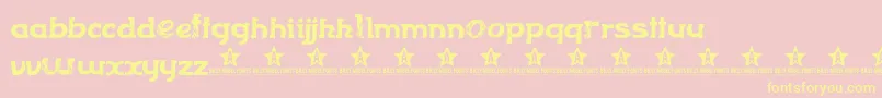 FLOWE    Font – Yellow Fonts on Pink Background
