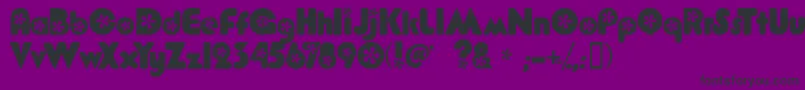 Czcionka Flower Bold – czarne czcionki na fioletowym tle