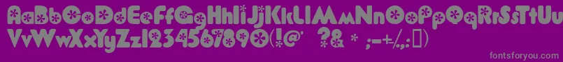 Flower Bold Font – Gray Fonts on Purple Background