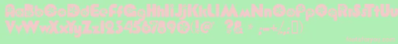 フォントFlower Bold – 緑の背景にピンクのフォント