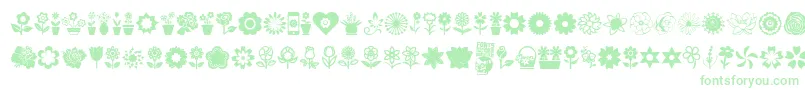 Police Flower Icons – polices vertes