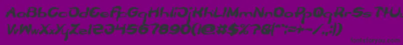 Fonte Flower Lover Bold Italic – fontes pretas em um fundo violeta