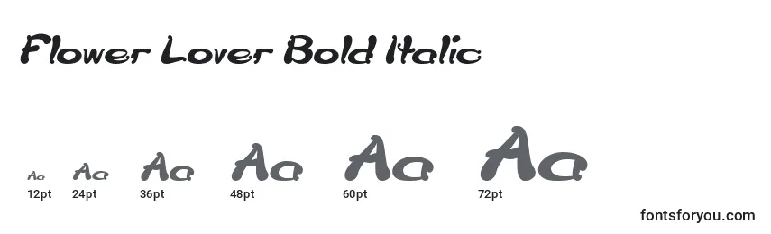 Flower Lover Bold Italic Font Sizes