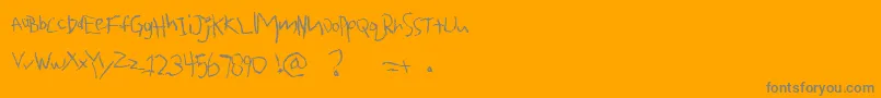 Quarotf-Schriftart – Graue Schriften auf orangefarbenem Hintergrund