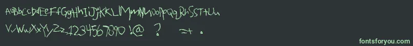 Шрифт Quarotf – зелёные шрифты на чёрном фоне