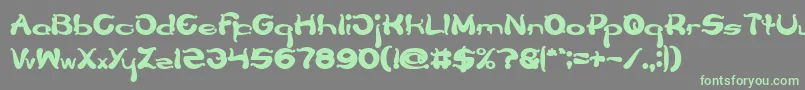 Шрифт Flower Lover Bold – зелёные шрифты на сером фоне