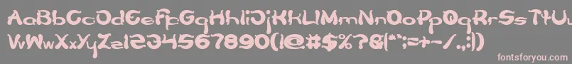 Flower Lover Bold Font – Pink Fonts on Gray Background