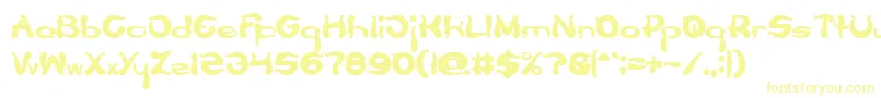 Flower Lover Bold-fontti – keltaiset fontit valkoisella taustalla