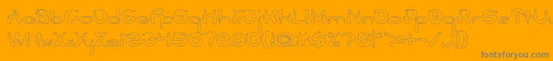 Police Flower Lover Hollow – polices grises sur fond orange