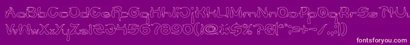 Flower Lover Hollow Font – Pink Fonts on Purple Background