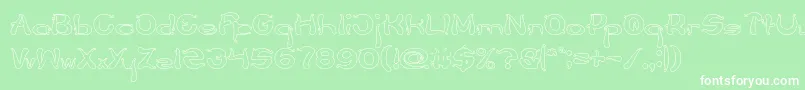 Flower Lover Hollow Font – White Fonts on Green Background